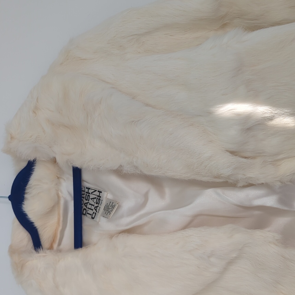Vintage White Rabbit Fur Jacket - Picture 3 of 6